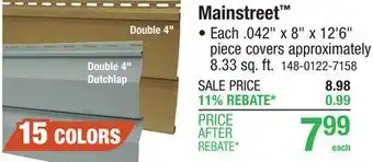 Menards Mainstreet offer