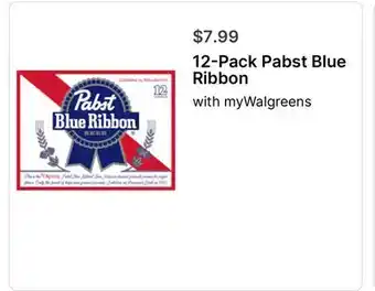 Walgreens 12 - Pack Pabst Blue Ribbon offer