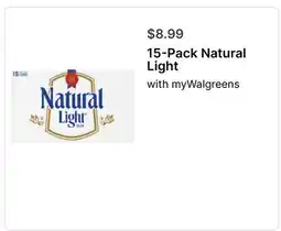 Walgreens 15-Pack Natural Light offer