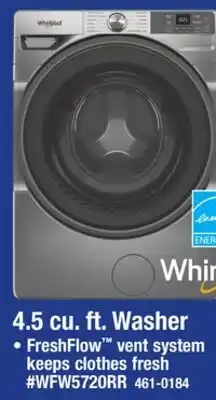 Menards 4.5 cu. ft. Washer offer