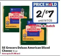 Winn Dixie SE Grocers Deluxe American Sliced Cheese offer