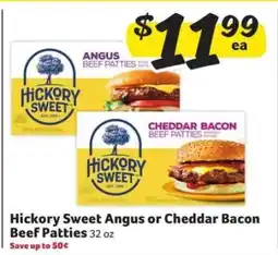 Winn Dixie Hickory Sweet Angus or Cheddar Bacon Beef Patties offer