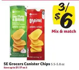 Winn Dixie SE Grocers Canister Chips offer