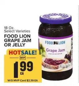 Food Lion FOOD LION GRAPE JAM OR JELLY offer