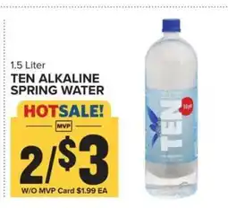 Food Lion TEN Alkaline Spring Water offer