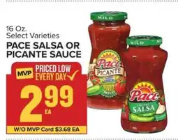 Food Lion Pace Salsa or Picante Sauce offer