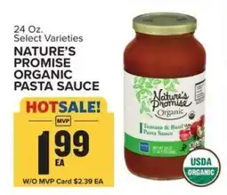 Food Lion NATURE'S PROMISE ORGANIC PASTA SAUCE offer