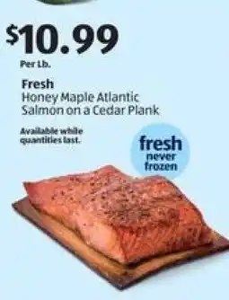 Aldi Fresh Honey Maple Atlantic Salmon on a Cedar Plank offer