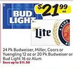 Winn Dixie Budweiser, Miller, Coors or Yuengling offer