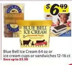 Winn Dixie Blue Bell Ice Cream offer