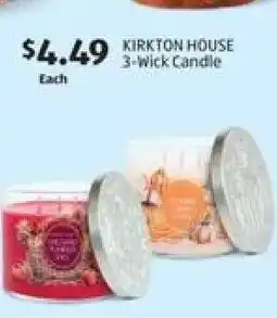 Aldi KIRKTON HOUSE 3-Wick Candle offer