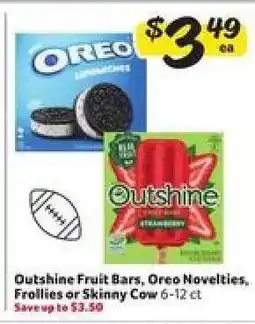Winn Dixie Outshine Fruit Bars, Oreo Novelties, Frollies or Skinny Cow offer