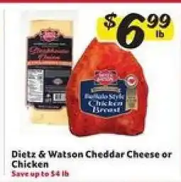 Winn Dixie Dietz & Watson Cheddar Cheese or Chicken offer