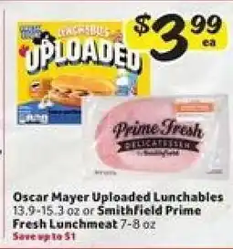 Winn Dixie Oscar Mayer Uploaded Lunchables or Smithfield Prime Fresh Lunchmeat offer