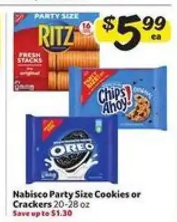 Winn Dixie Nabisco Party Size Cookies or Crackers offer