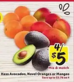 Winn Dixie Hass Avocados, Navel Oranges or Mangos offer