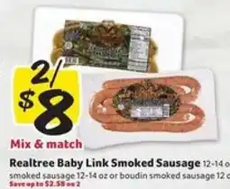 Winn Dixie Realtree Baby Link Smoked Sausage offer