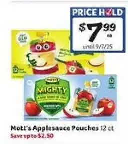 Winn Dixie Mott's Applesauce Pouches offer