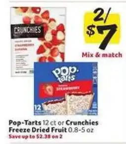 Winn Dixie Pop-Tarts or Crunchies Freeze Dried Fruit offer