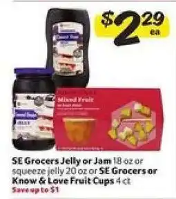 Winn Dixie SE Grocers Jelly or Jam offer