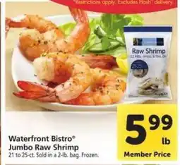 Safeway waterfront BISTRO Jumbo Raw Shrimp offer