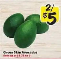 Winn Dixie Green Skin Avocados offer