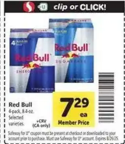Safeway Red Bull offer