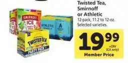 Safeway Twisted Tea, Smirnoff or Athletic offer