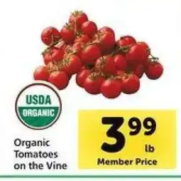 Safeway Organic Tomatoes on the Vine offer