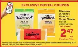 Safeway Tillamook Cheese offer