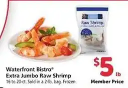 Safeway Waterfront BISTRO Extra Jumbo Raw Shrimp offer