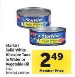 Safeway StarKist Solid White Albacore Tuna offer