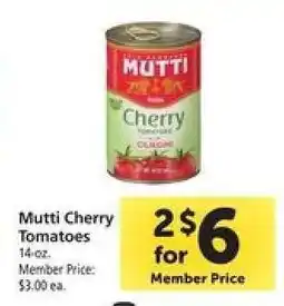 Safeway Mutti Cherry Tomatoes offer