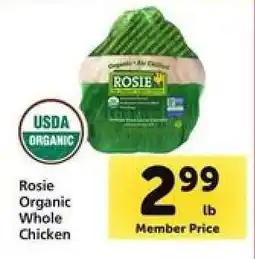 Safeway Rosie Organic Whole Chicken offer