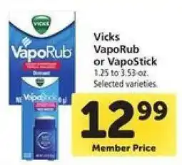Safeway Vicks VapoRub or VapoStick offer