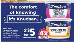 Safeway Knudsen Cottage Cheese or Sour Cream offer