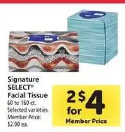 Safeway Signature Select Facial Tissue offer