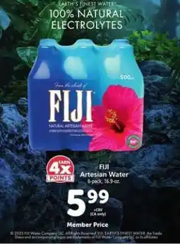 Safeway FIJI Artesian Water offer