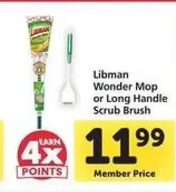 Safeway Libman Wonder Mop or Long Handle Scrub Brush offer