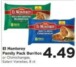 Food 4 Less El Monterey Family Pack Burritos or Chimichangas offer