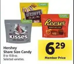 Safeway Hershey Share Size Candy offer