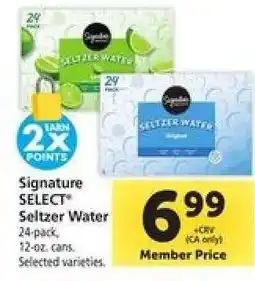 Safeway Signature SELECT Seltzer Water offer