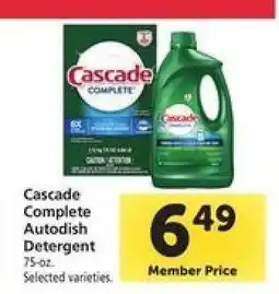 Safeway Cascade Complete Autodish Detergent offer