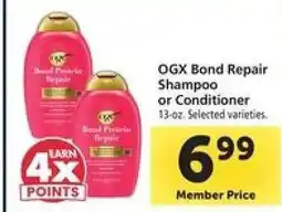 Safeway OGX Bond Repair Shampoo or Conditioner offer