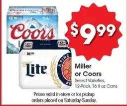 Kroger Miller or Coors offer