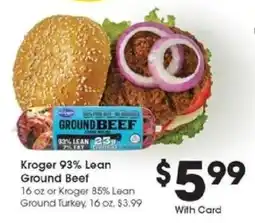 Kroger Kroger 93% Lean Ground Beef offer
