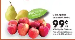 Kroger Gala Apples or Bartlett Pears offer
