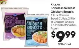 Kroger Kroger Boneless Skinless Chicken Breasts offer