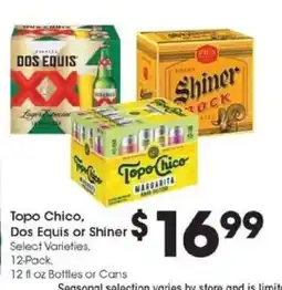 Kroger Topo Chico, Dos Equis or Shiner offer