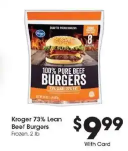 Kroger Kroger 73% Lean Beef Burgers offer